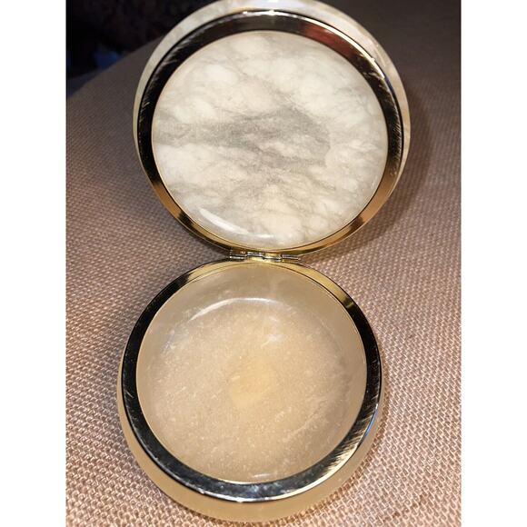 Vintage Genuine Alabaster Hand Carved Trinket Jewelry Box Floral Hinged Lid - Picture 6 of 10